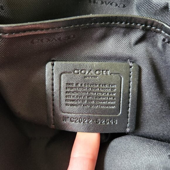 NWT Coach Black Leather Sutton Shoulder Crossbody Bag with Dust Bag - Picture 11 of 16